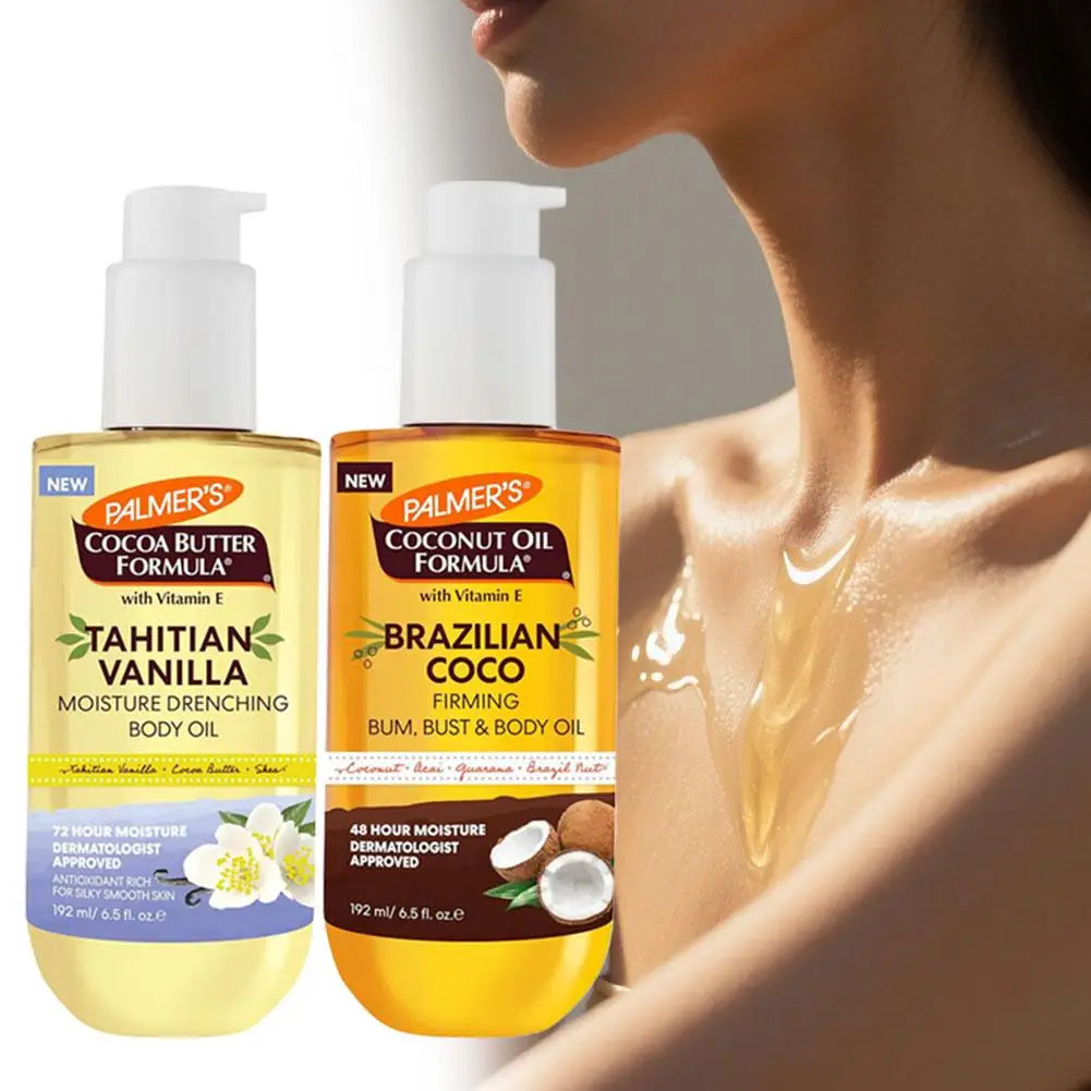 192ml Coconut Oil & Vanilla Body Oil – Deep Moisturizing Skin Body Oil QXL