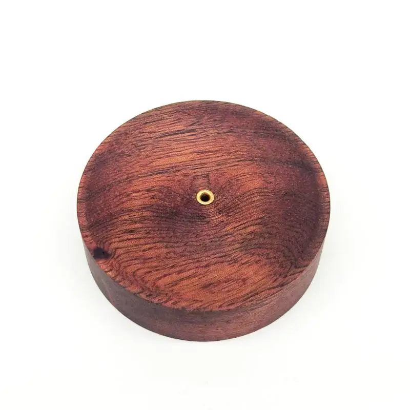 Handmade Black Walnut Wood Round Incense Stick Tray Holder Incense Stick Holder QXL A1