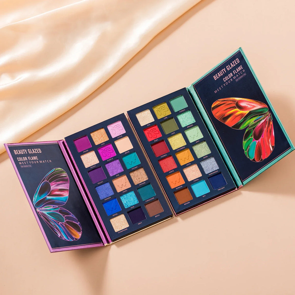 Beauty Glazed Butterfly 18-Color Eyeshadow Palette – Matte & Shimmer Eyeshadow Palette QXL
