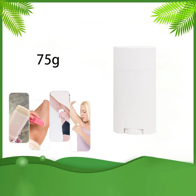 75g Refillable Rotating Lipstick & Deodorant Tube | White Refillable Cosmetic Tube QXL