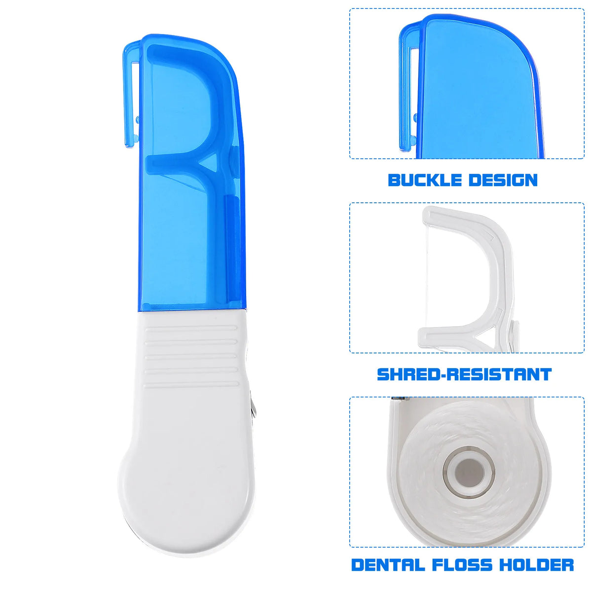 Refillable Dental Floss Holder | 30m Thread, Comfort Grip Dental Floss Holder QXL