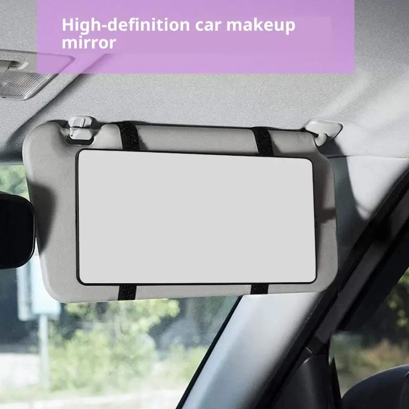 HD Car Sun Visor Vanity Mirror | Strap-On, No Tools Car Visor Mirror QXL