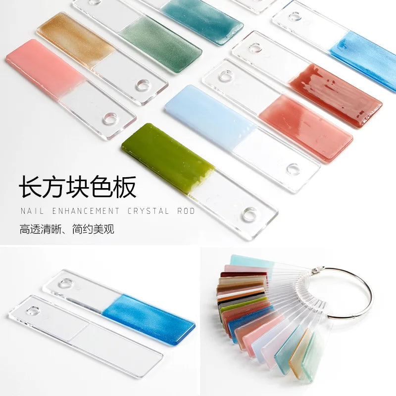 50-Pc Nail Swatch Color Display Chart | Gel Polish Sample Stand Nail Swatch Display QXL