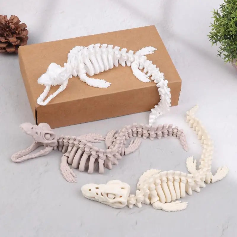 Mosasaurus Skeleton Aquarium Decoration | Fish Tank Ornament Aquarium Ornament QXL