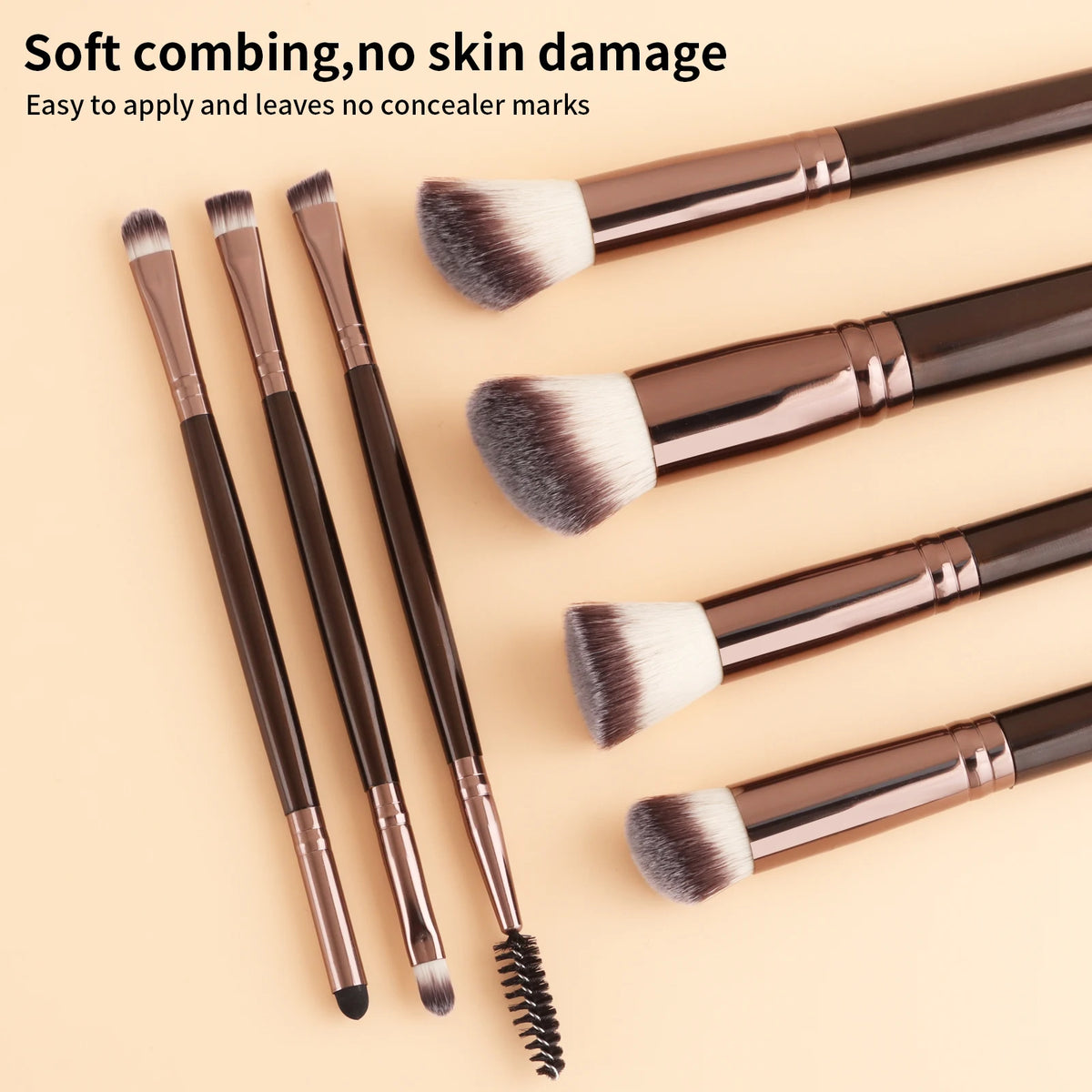 7-Piece Makeup Brush Set | Face & Eye Blending Kit Makeup Brush Set QXL