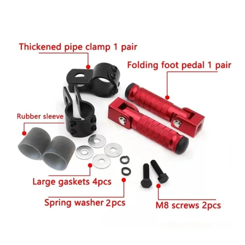 Folding Highway Foot Pegs & Clamps for Triumph Tiger & Trident Motorcycle Foot Pegs QXL