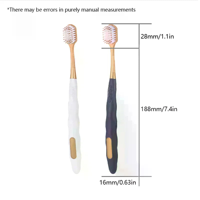 6-Pack Wide Head Ultra-Soft Adult Toothbrushes | YOVIP Soft Bristle Toothbrush QXL