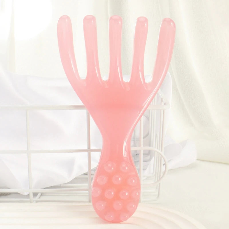 Double-Ended Scalp Massager Comb | Portable Head Scratcher Scalp Massager Comb QXL Pink