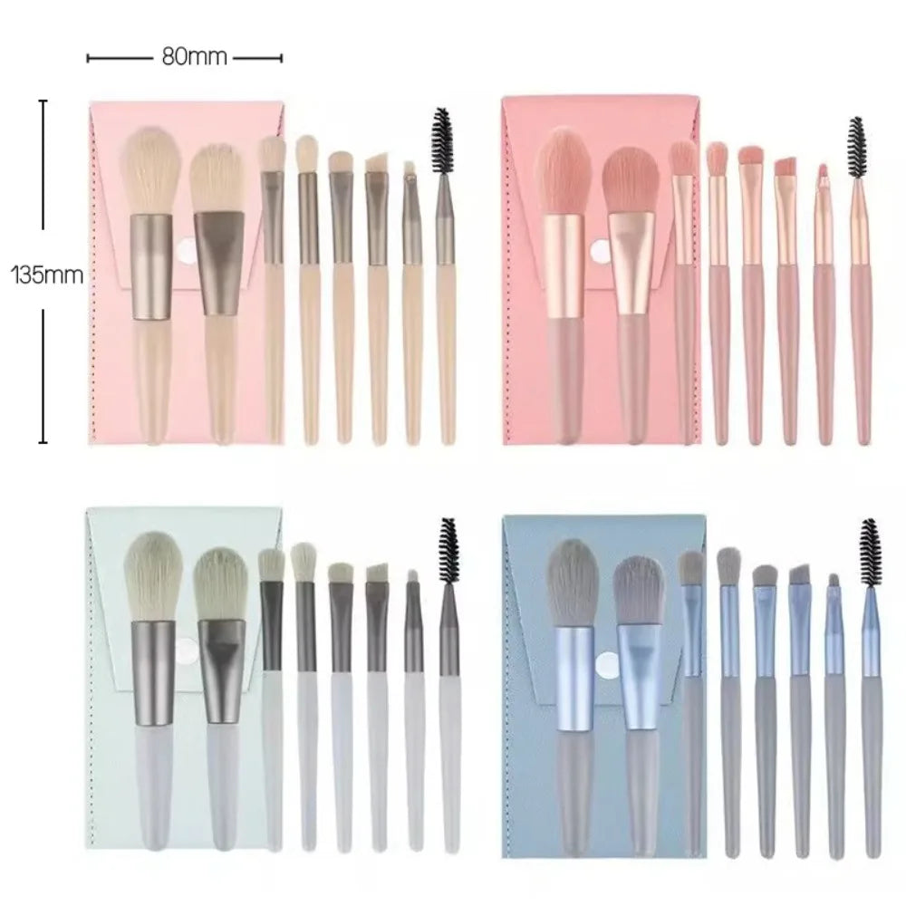 8-Piece Soft Fluffy Makeup Brush Set | Foundation & Blending Makeup Brush Set QXL