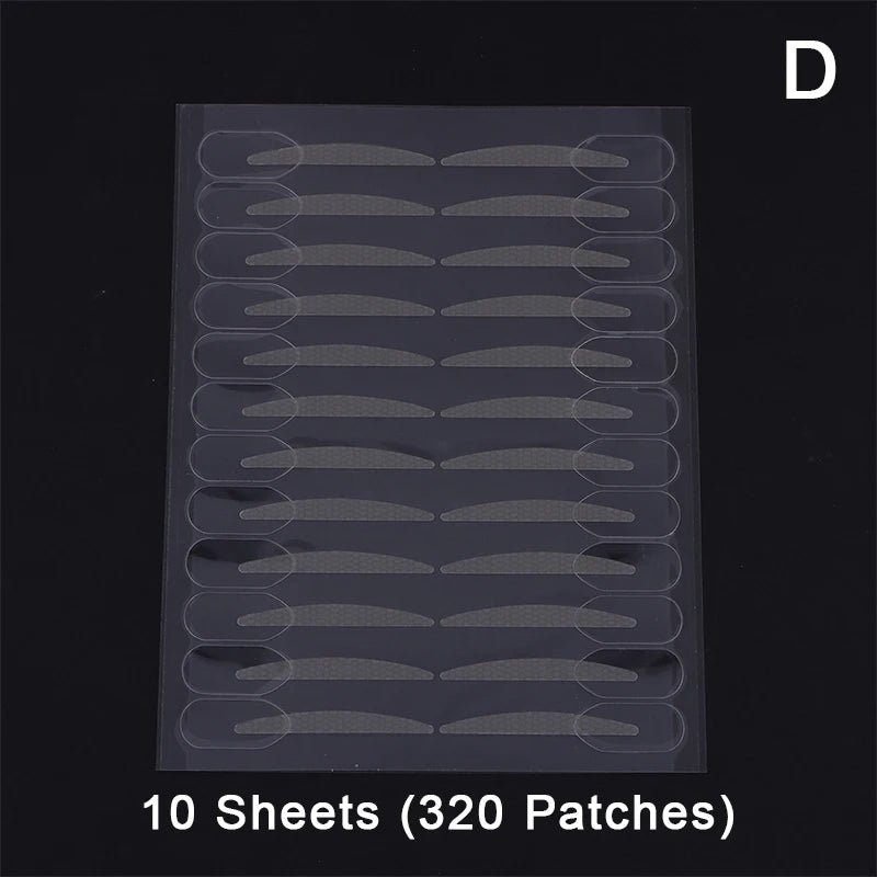 YOVIP Double Eyelid Tape with Handle | 96–320 Invisible Patches Eyelid Tape Stickers QXL 10 sheets D