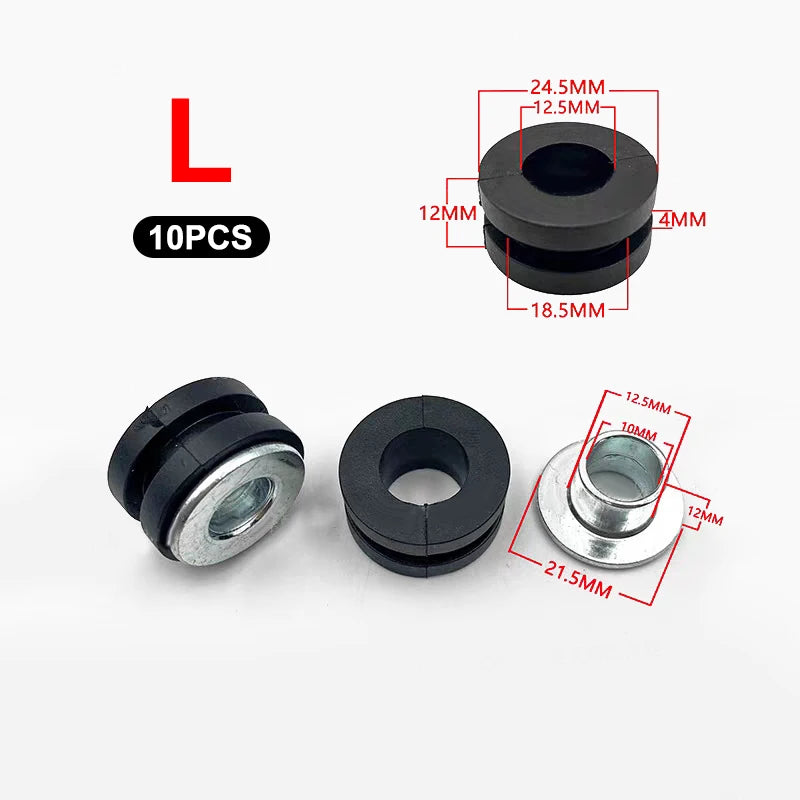 5-Set Motorcycle Rubber Grommet Bolt Kit | Fairing Cushion Pad Motorcycle Grommet Kit QXL L