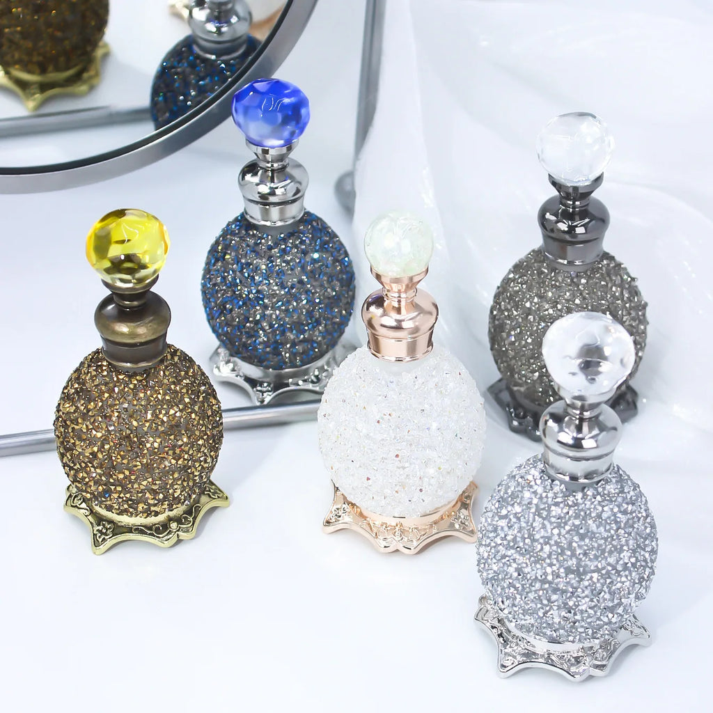 15ml Crystal Luxury Perfume Bottle | Vintage Glass Refillable Perfume Bottle QXL