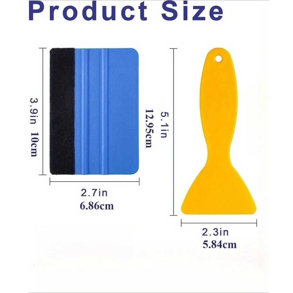 Felt Edge Squeegee Car Wrapping Tool Kits Vinyl Wrap Squeegee Applicator Tool for Car Vinyl Wrap, Window Tint, Wallpaper QXL