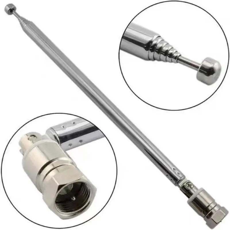 FM Telescopic Rod Antenna 5-Pc | 3.5mm & F-Type Adapters FM Radio Antenna QXL