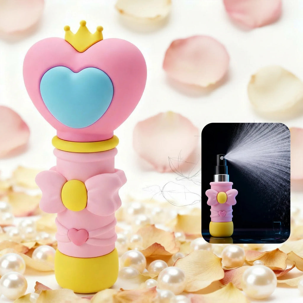 5ml Heart-Shaped Magic Wand Mini Refillable Spray Bottle Refillable Spray Bottle QXL