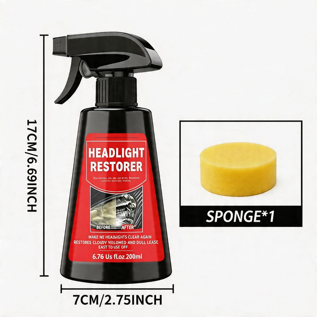 Car Headlight Restoration Spray – Remove Fog & Yellowing Headlight Restoration Spray QXL