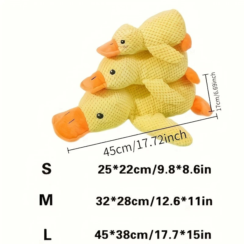 Yellow Duck Dog Calming Plush Squeaky Toy | Indoor Dogs Plush Dog Toy QXL