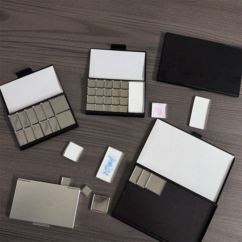 Magnetic Aluminum Watercolor Palette Travel Box | 0.5–2ml Pans Watercolor Palette Box QXL