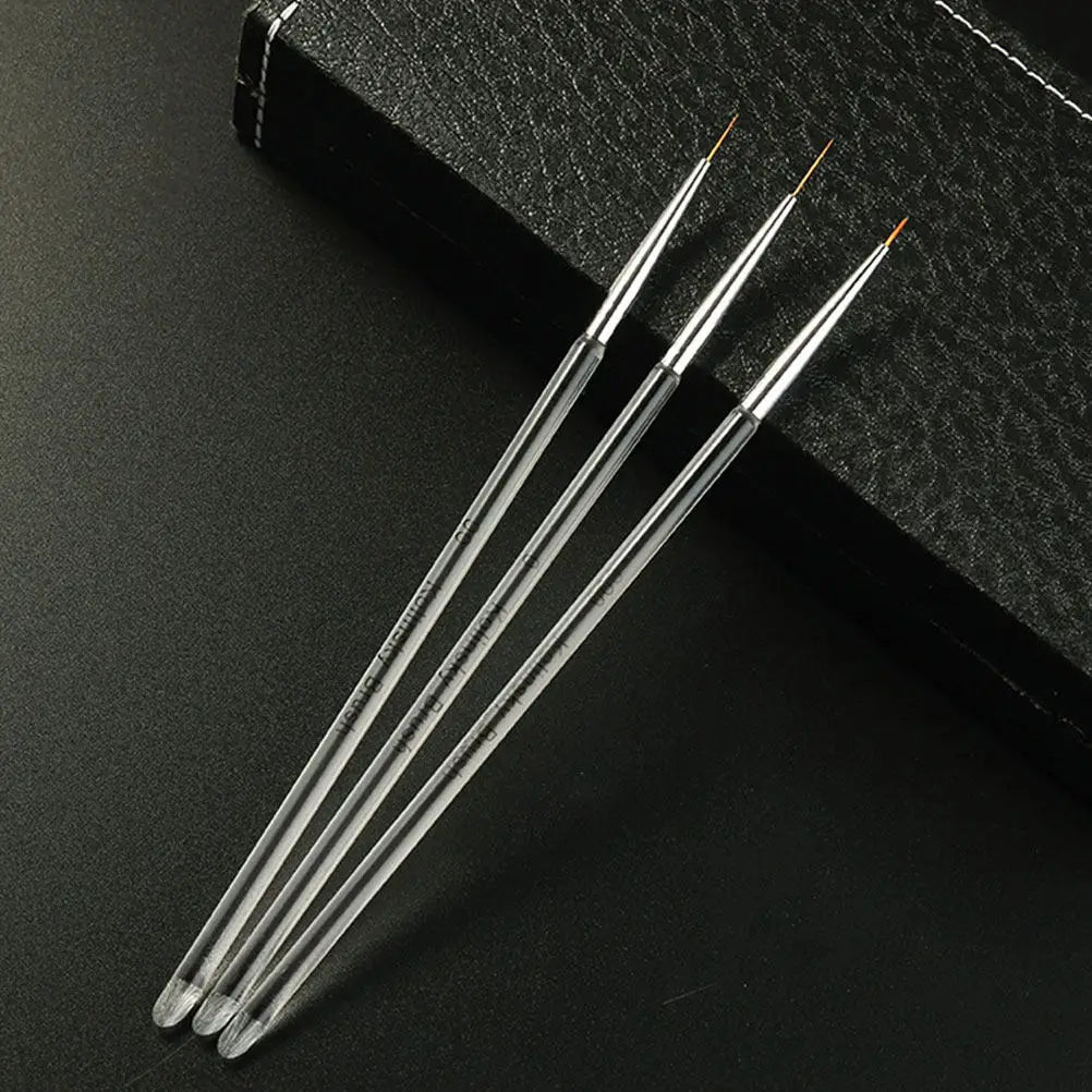 3-Pack Double-End Nail Art Drawing Pens | Acrylic Liner Set Nail Art Pen Set QXL