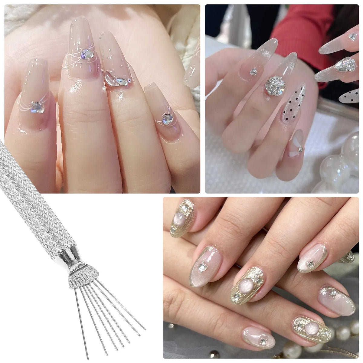 5-Pack Nail Art Fine Liner Pens | Stainless Steel Precision Tip Nail Art Liner Pens QXL