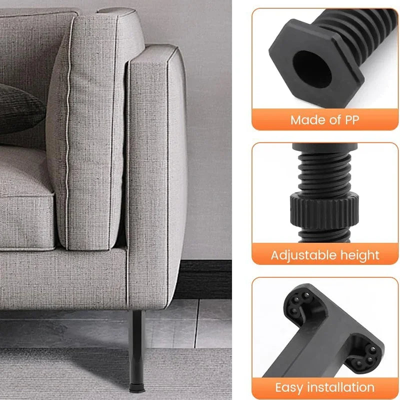 Adjustable Furniture Support Leg 13–20cm | Sofa Bed Table Furniture Support Leg QXL