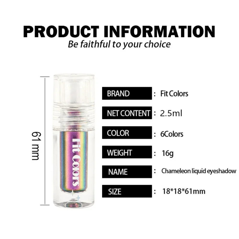 Fit Colors Chameleon Metallic Liquid Eyeshadow – 6 Shades Liquid Eyeshadow QXL