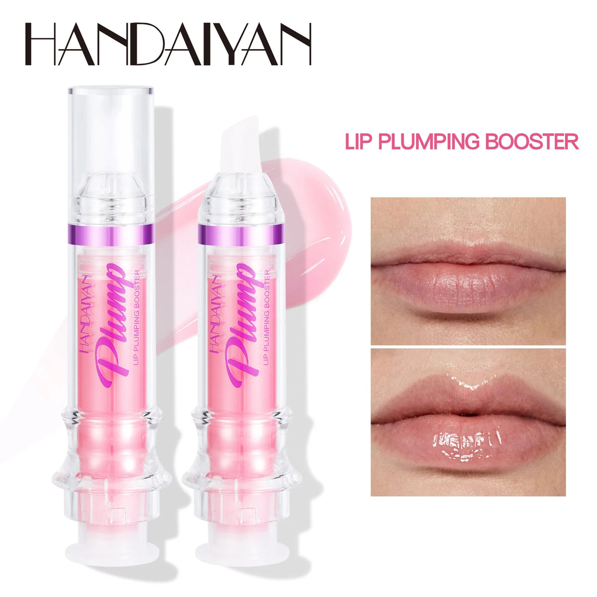 Handaiyan 6-Color Lip Plumper Gloss | Honey Oil & Vitamin E Lip Plumper Gloss QXL