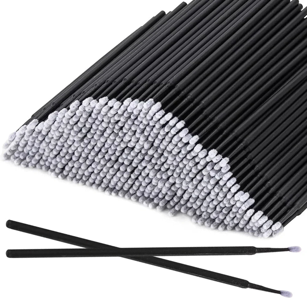 300-Pack Disposable Micro Brushes for Eyelash Extensions Lash Micro Brushes QXL