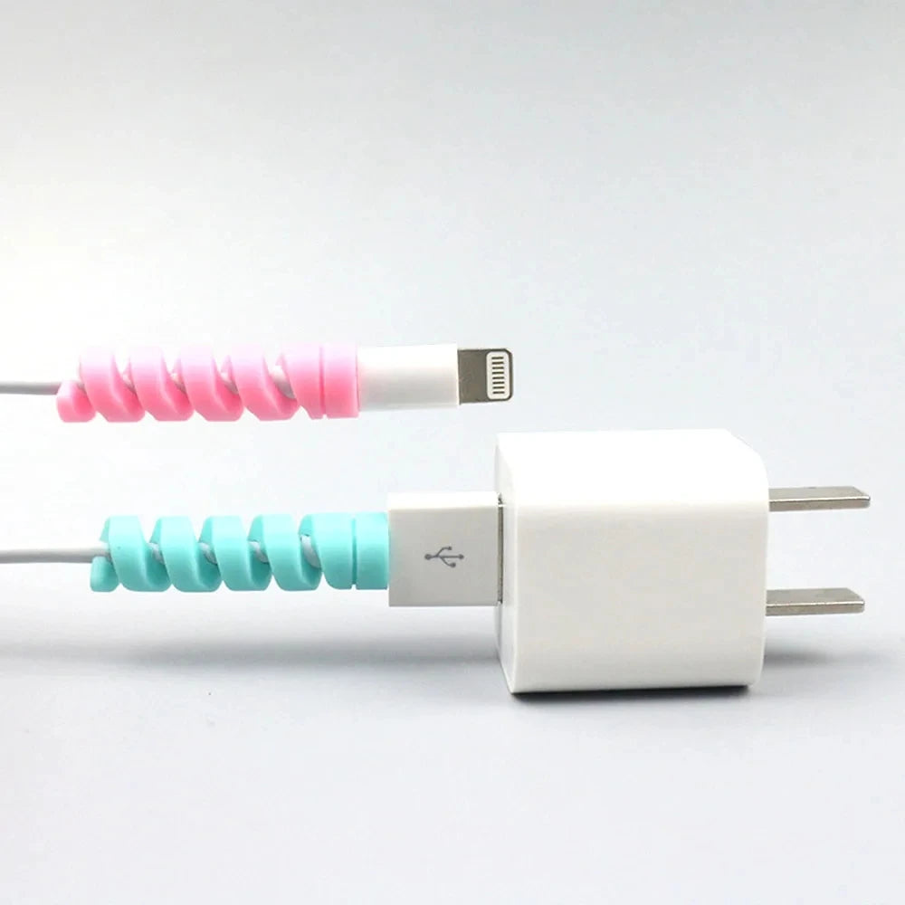 Silicone USB Cable Protector & Winder Clip | Charger Cord Guard Cable Protector Clip QXL