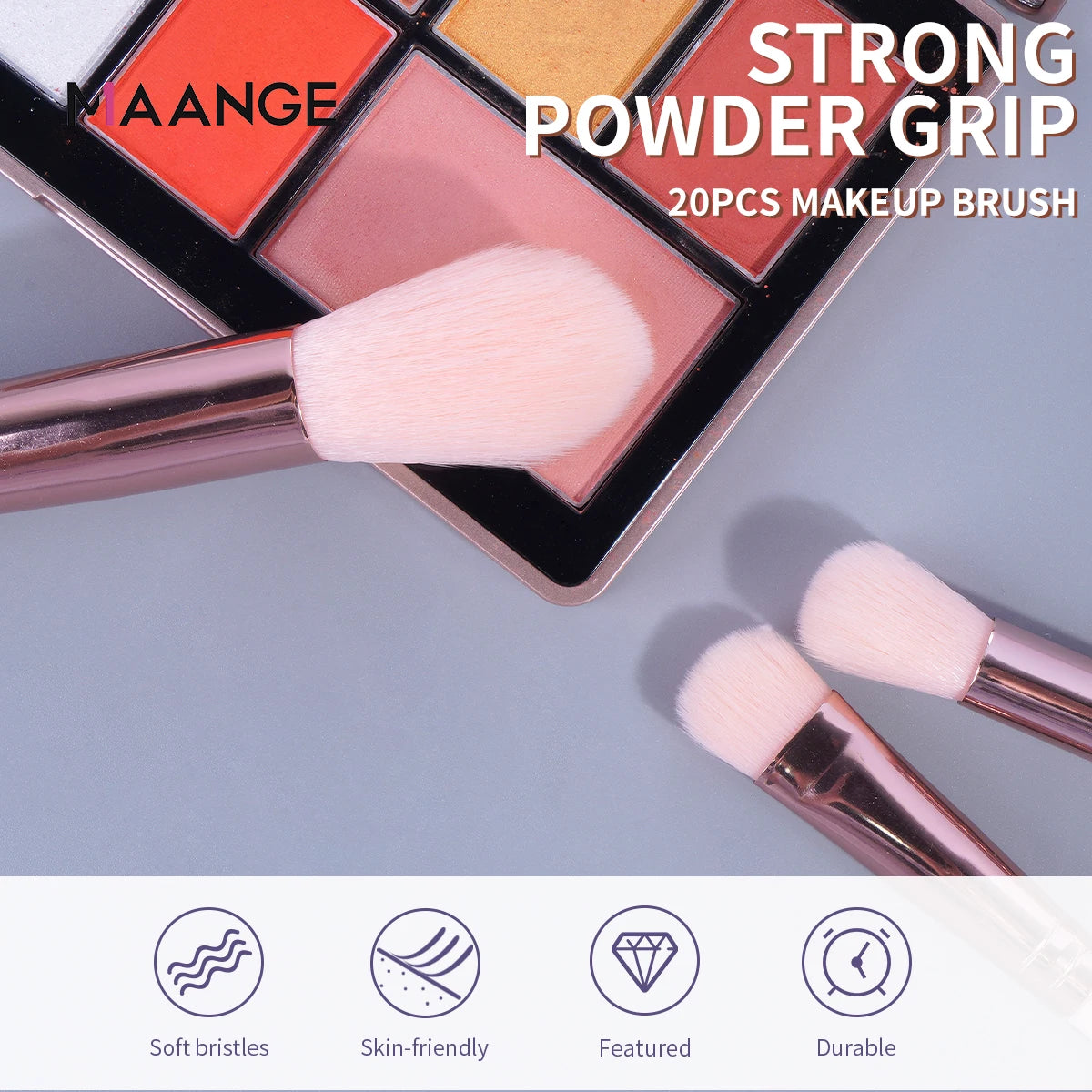 MAANGE 20-Pc Makeup Brush Set | Foundation, Eye & Face Brushes Makeup Brush Set QXL