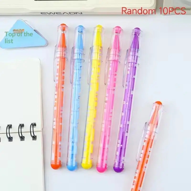 Maze Ballpoint Pens 5/10-Pack | Fun Puzzle Game Writing Pen Novelty Ballpoint Pen QXL Random 10pcs