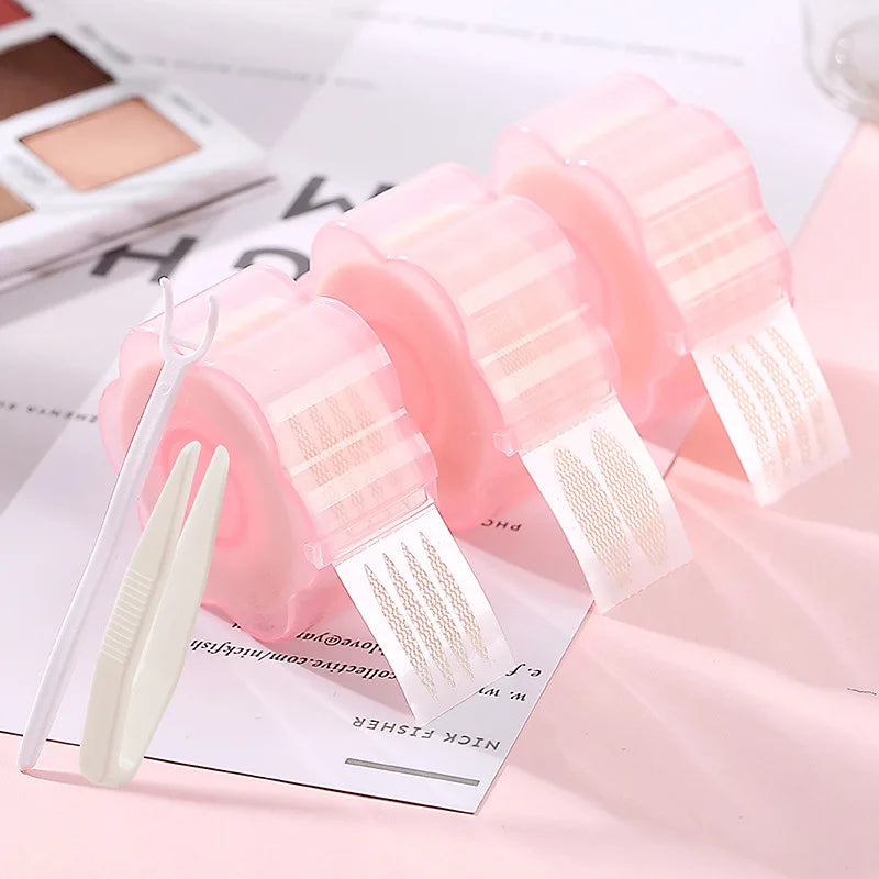 Invisible Double Eyelid Tape Strips 360/600-Pc | Lace Fiber Eyelid Tape Strips QXL