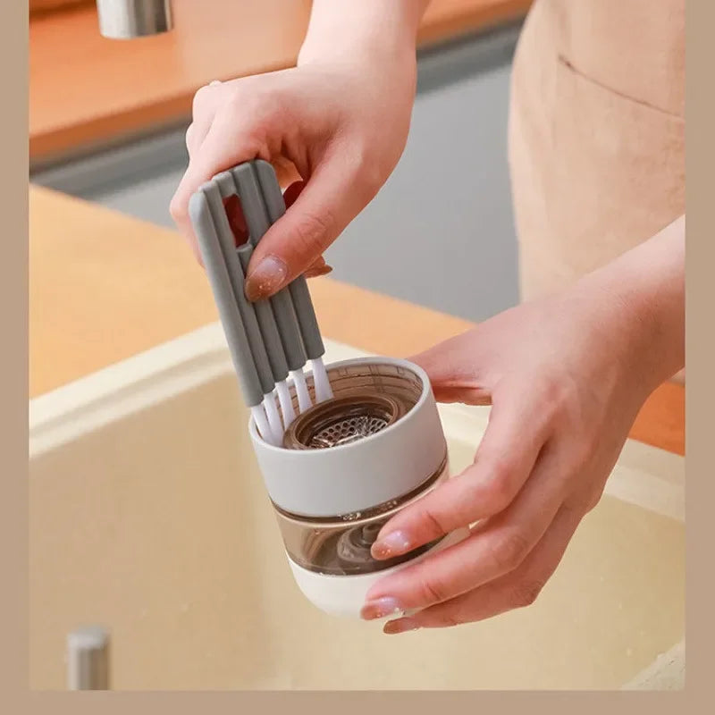 Multi-Function Gap Cleaning Brush | Cup, Keyboard & Bottle Gap Cleaning Brush QXL DARK GRAY 1pc