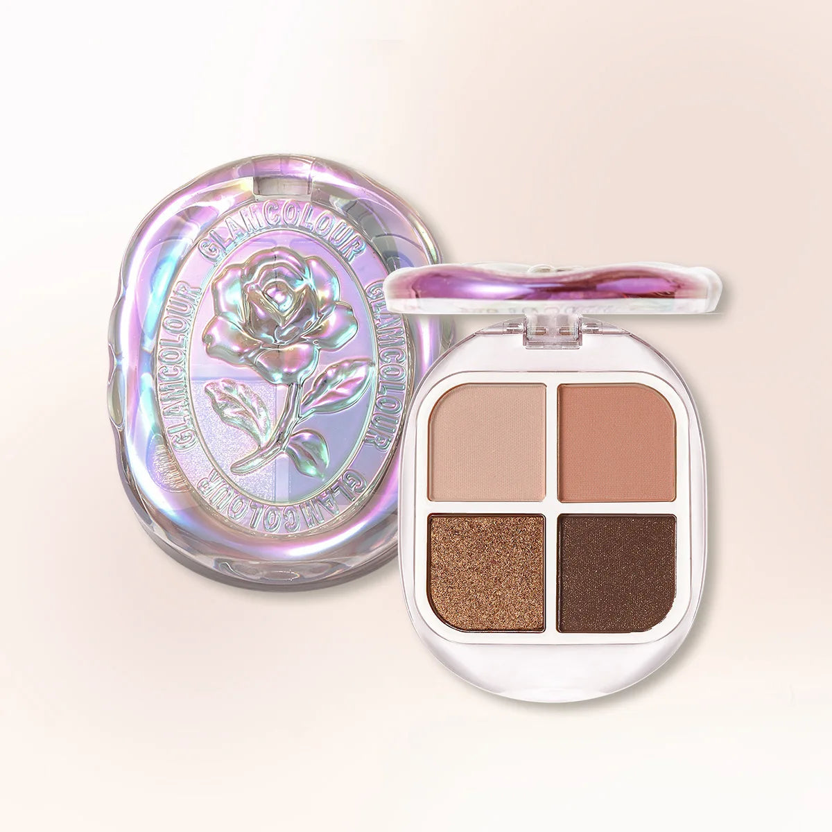 4-Color Fire Eyeshadow Palette | Shimmer Matte Metallic Eyeshadow Palette QXL 01