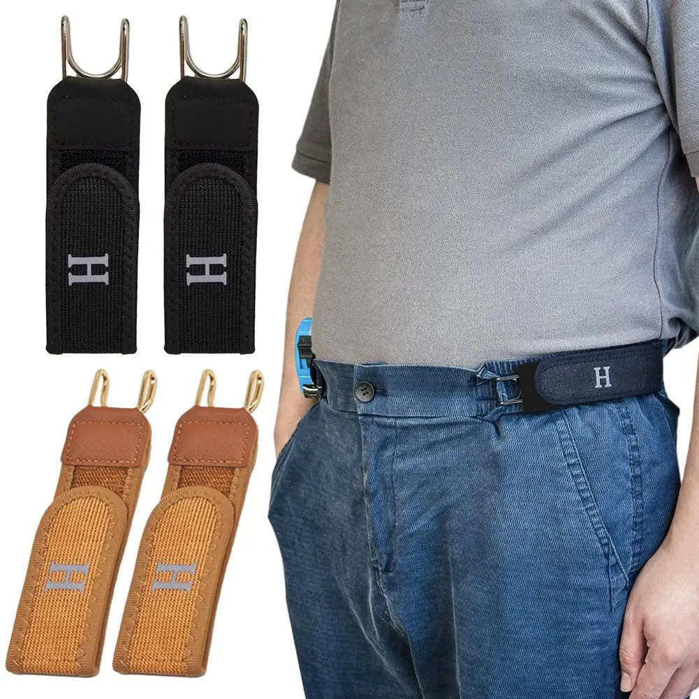 Hook & Loop Elastic No-Buckle Stretch Belt for Jeans & Pants Elastic Waist Belt QXL