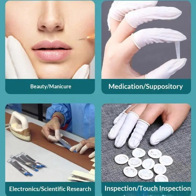 Disposable Anti-Static Finger Cots 75/300pcs | Natural Rubber Disposable Finger Cots QXL