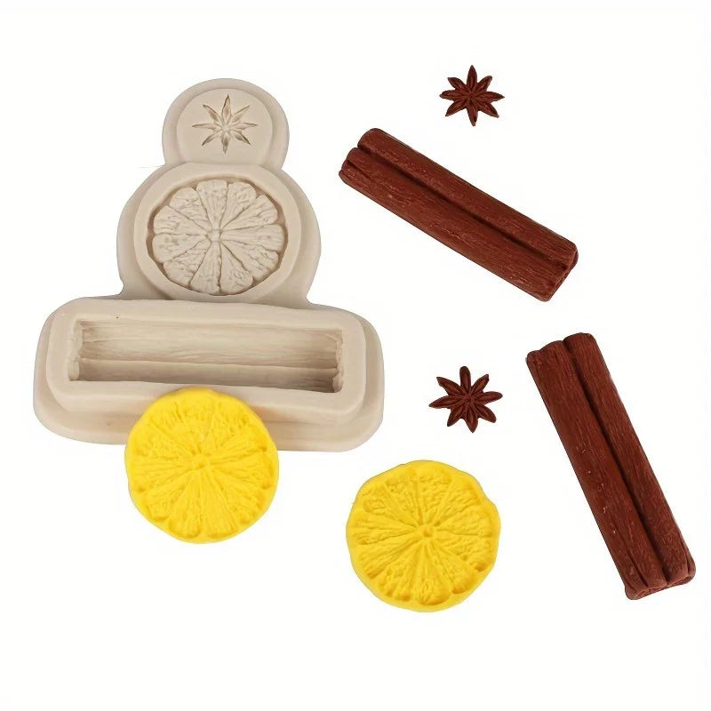 Branch & Lemon Silicone Mold for Soap & Candle Making Craft Silicone Mold QXL