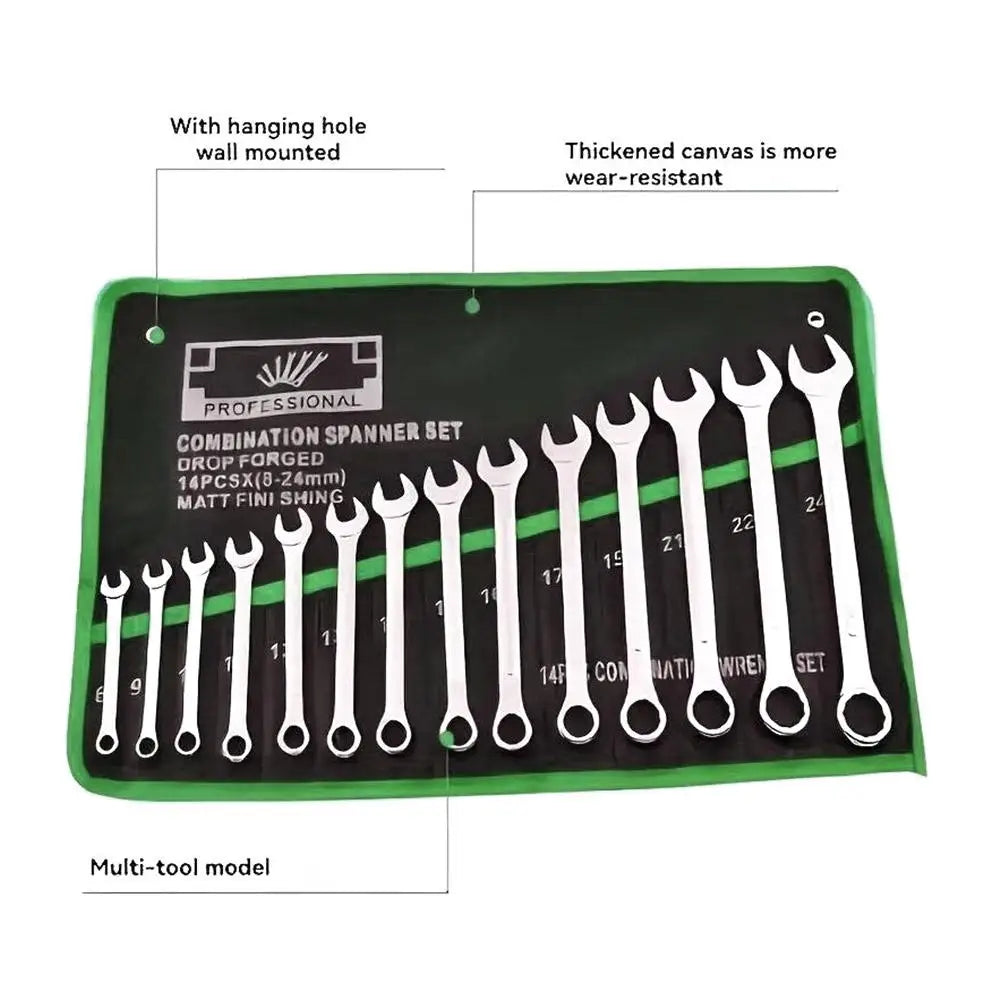 16-Pocket Wrench Organizer Pouch | Hand Tool Storage Bag Tool Storage Bag QXL