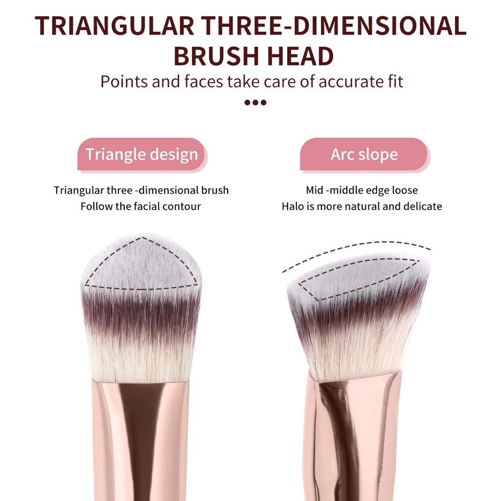 MAANGE 3-Piece Makeup Brush Set | Kabuki, Powder & Foundation Makeup Brush Set QXL