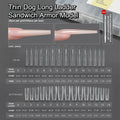 240-Pc Reusable Dual Nail Forms | Coffin & Almond Extensions Nail Extension Forms QXL Long trapezoid