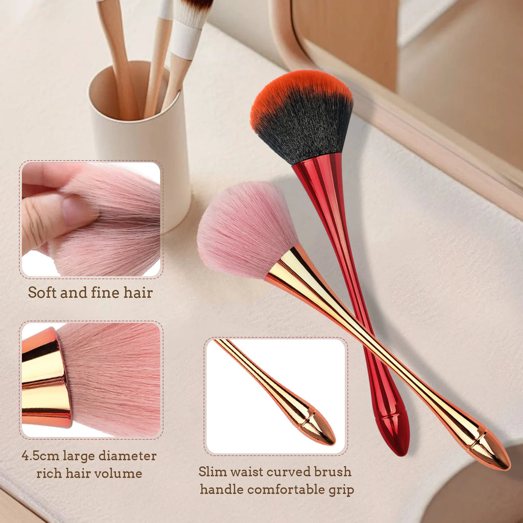 6-Style Makeup & Nail Dust Brush Set | Kabuki Blush Kit Makeup & Nail Brush Set QXL