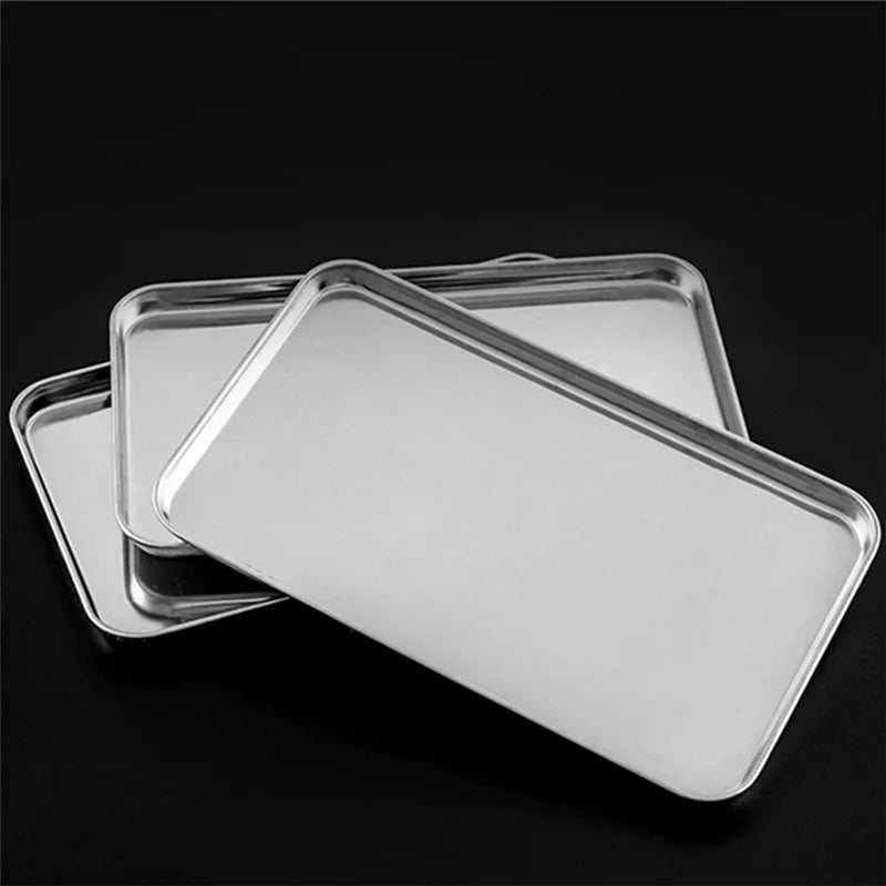 Stainless Steel Serving Tray | BBQ, Baking & Steaming Plate Stainless Steel Tray QXL