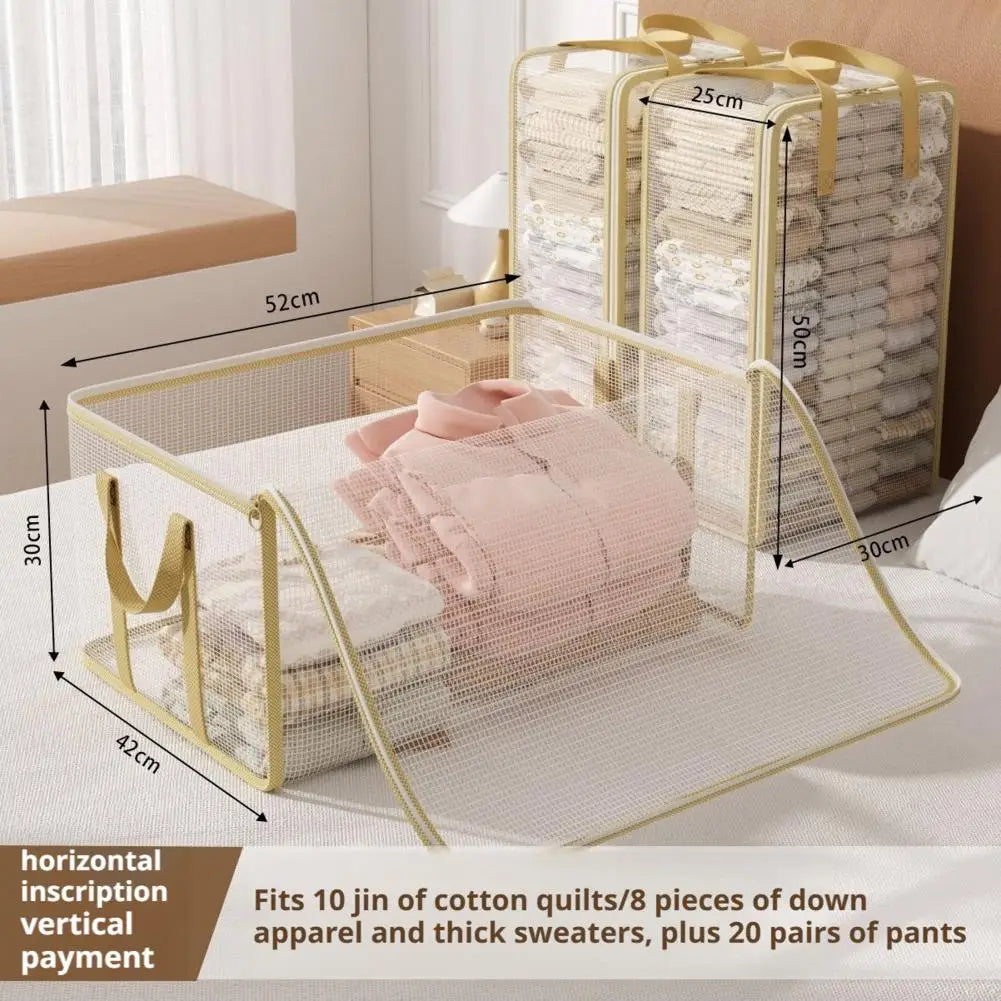 Transparent PVC Foldable Quilt & Clothes Storage Bag Clothes Storage Bag QXL