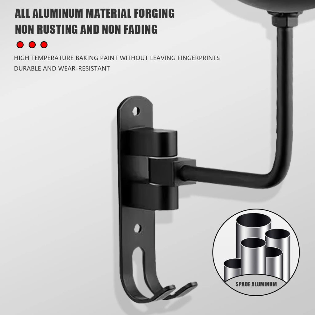 180° Rotating Wall-Mount Helmet Rack | Bike & Motorcycle Hook Wall Helmet Rack QXL