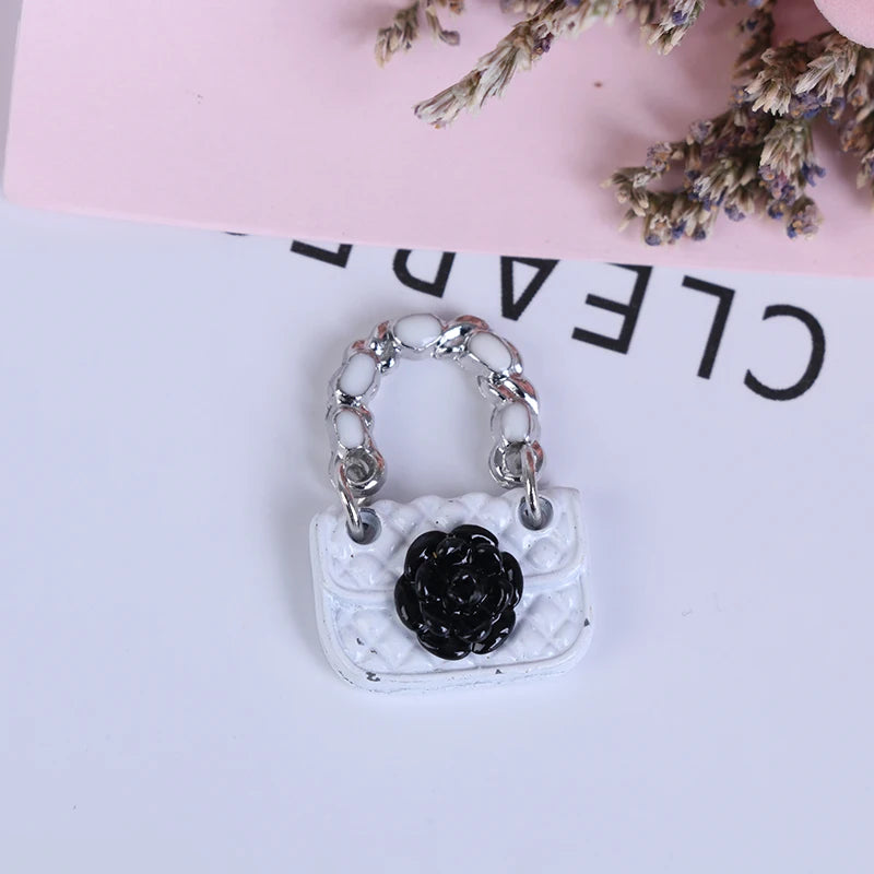 1:6 & 1:12 Dollhouse Miniature Fashion Handbag Accessory Dollhouse Accessory QXL White