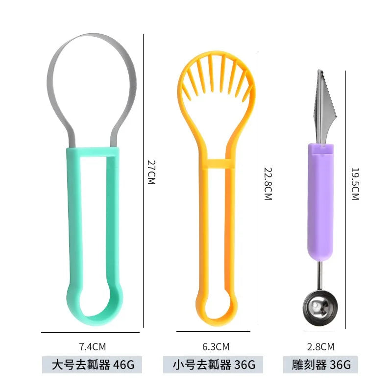 3-in-1 Fruit Carving Scooping & Segmenting Tool | Avocado Fruit Prep Tool QXL
