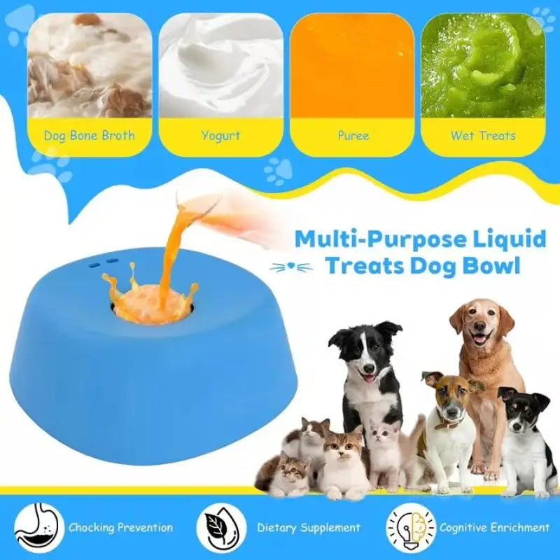 Pet Slow Feeder Lick Bowl – Non-Slip for Cats & Dogs Pet Slow Feeder Bowl QXL