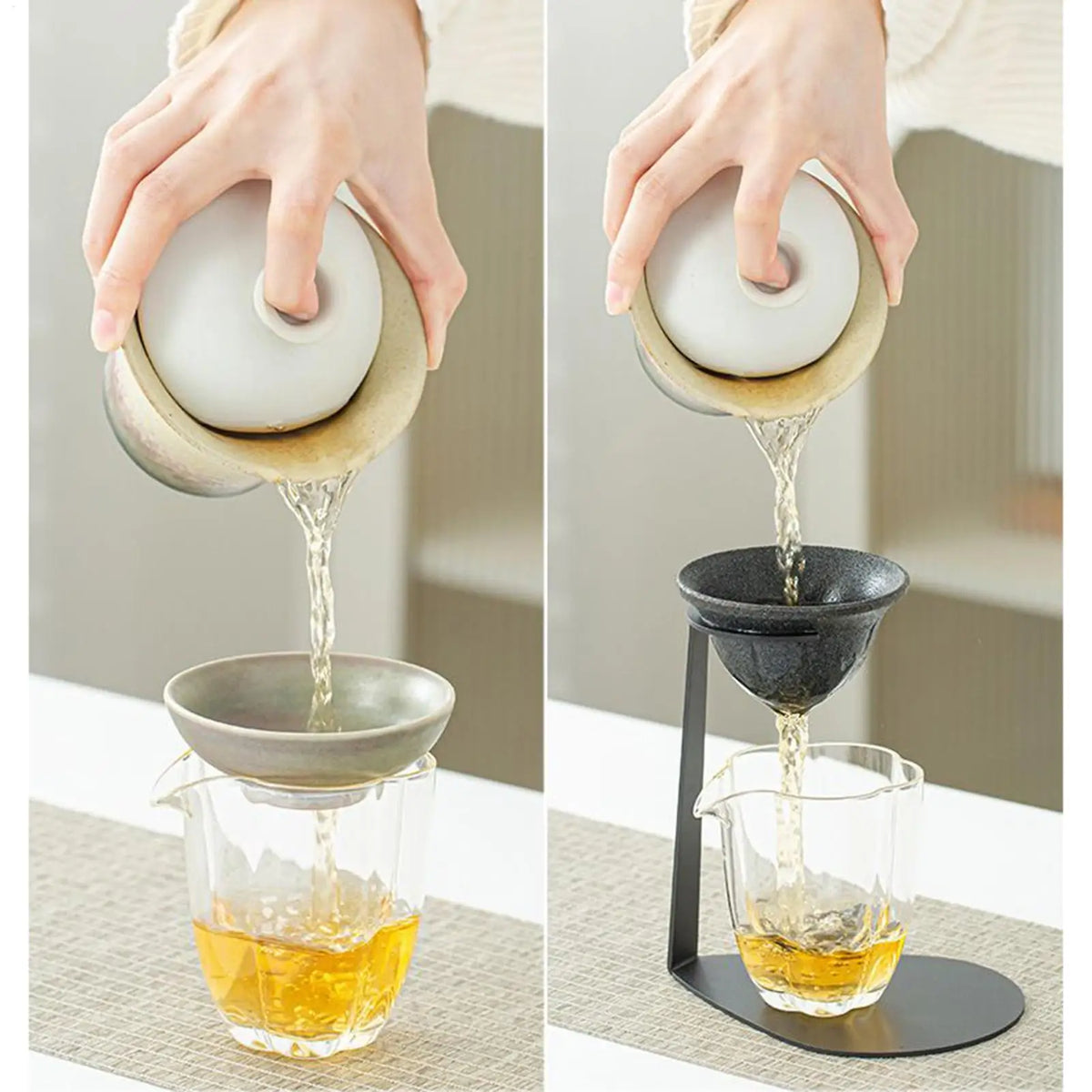 Reusable Ceramic Coffee & Tea Filter Strainer with Stand Ceramic Tea Strainer QXL