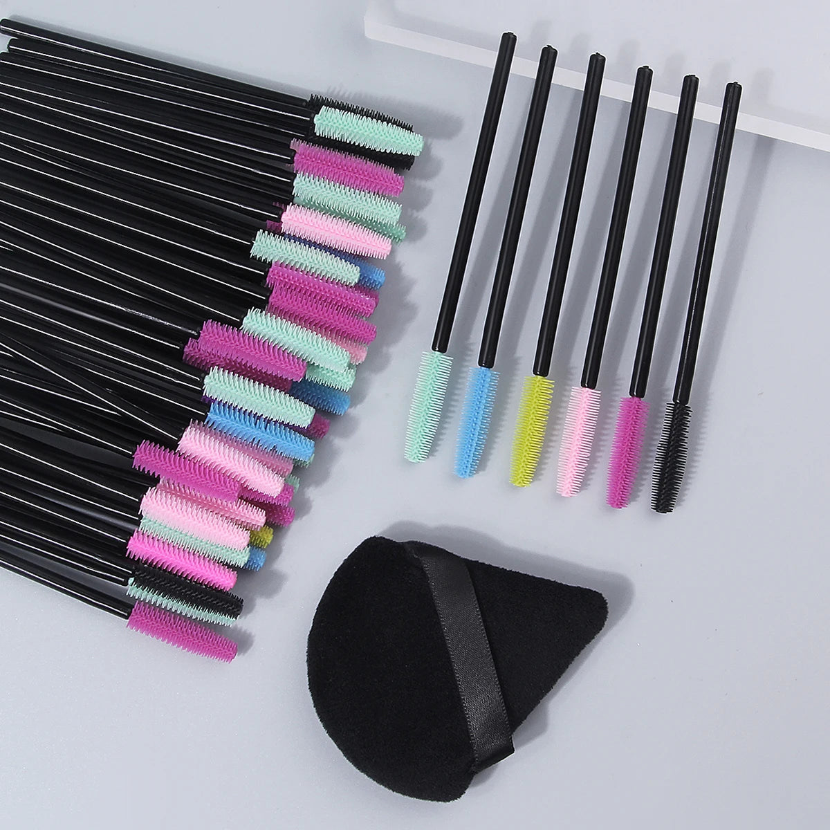 51-Pc Disposable Silicone Mascara Wands & Lash Brush Set Disposable Mascara Wands QXL
