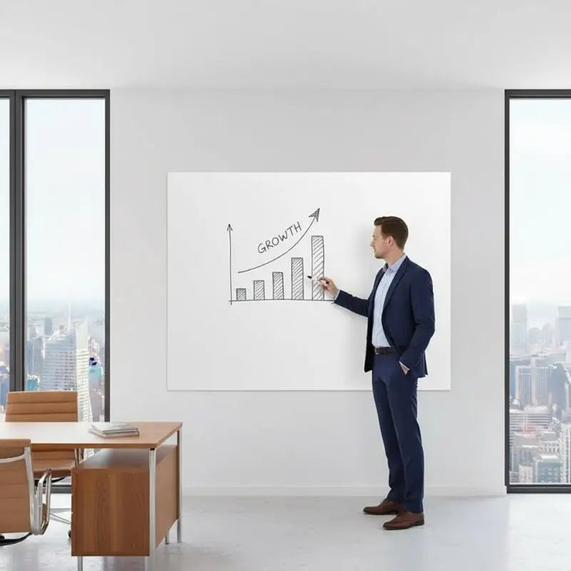 Reusable Electrostatic Whiteboard Wall Sticker | 45–60cm Wide Whiteboard Wall Sticker QXL